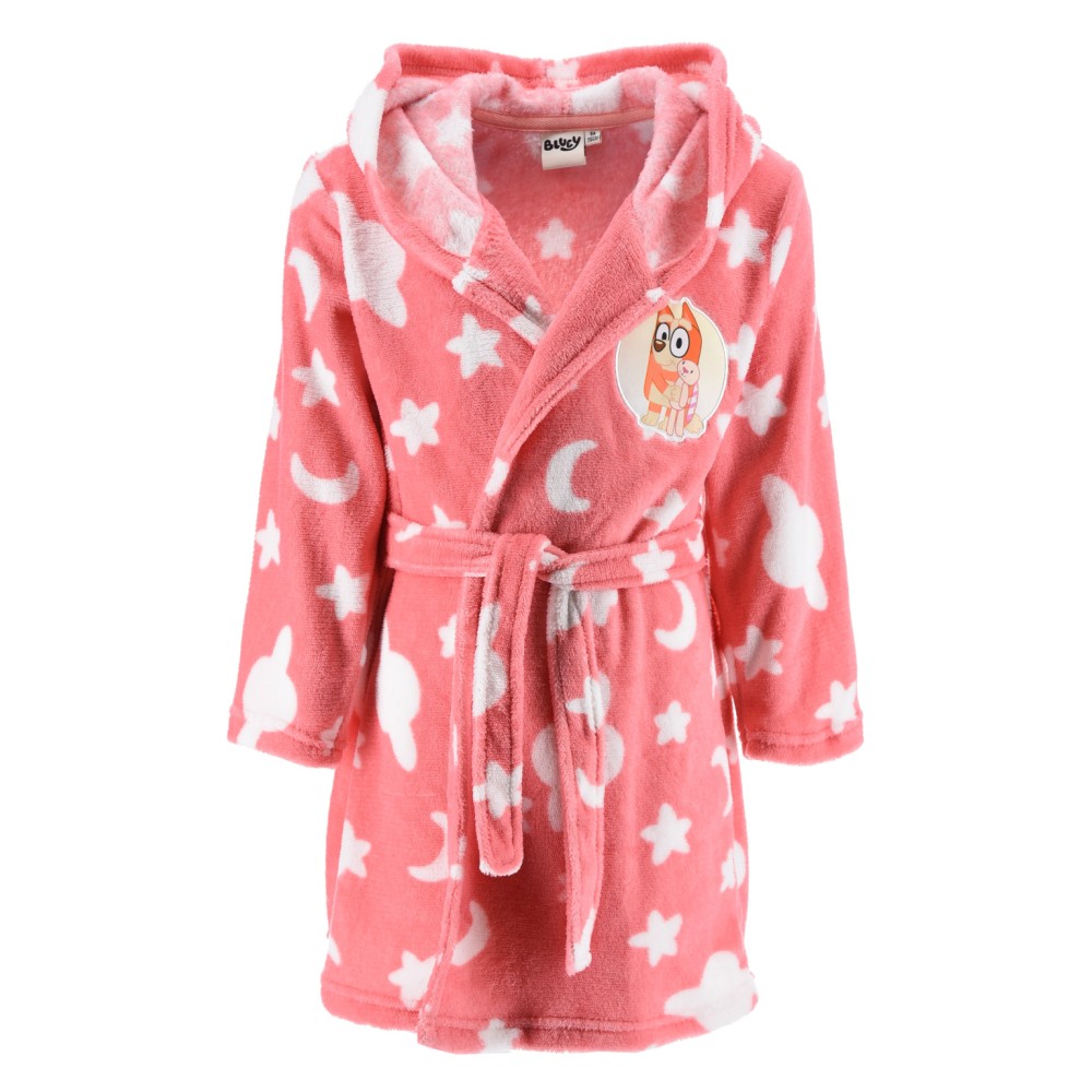 Bluey Pink children's bathrobe 3 - 6 years / 98 - 116 cm