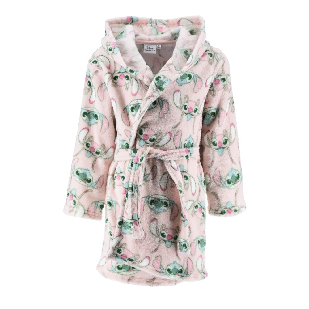 Disney Lilo and Stitch Alien Pink children's bathrobe 3-8 years