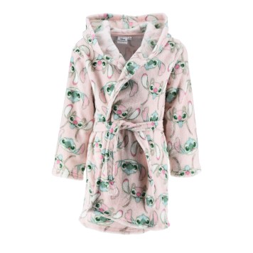 Disney Lilo and Stitch Alien Pink children's bathrobe 3-8 years