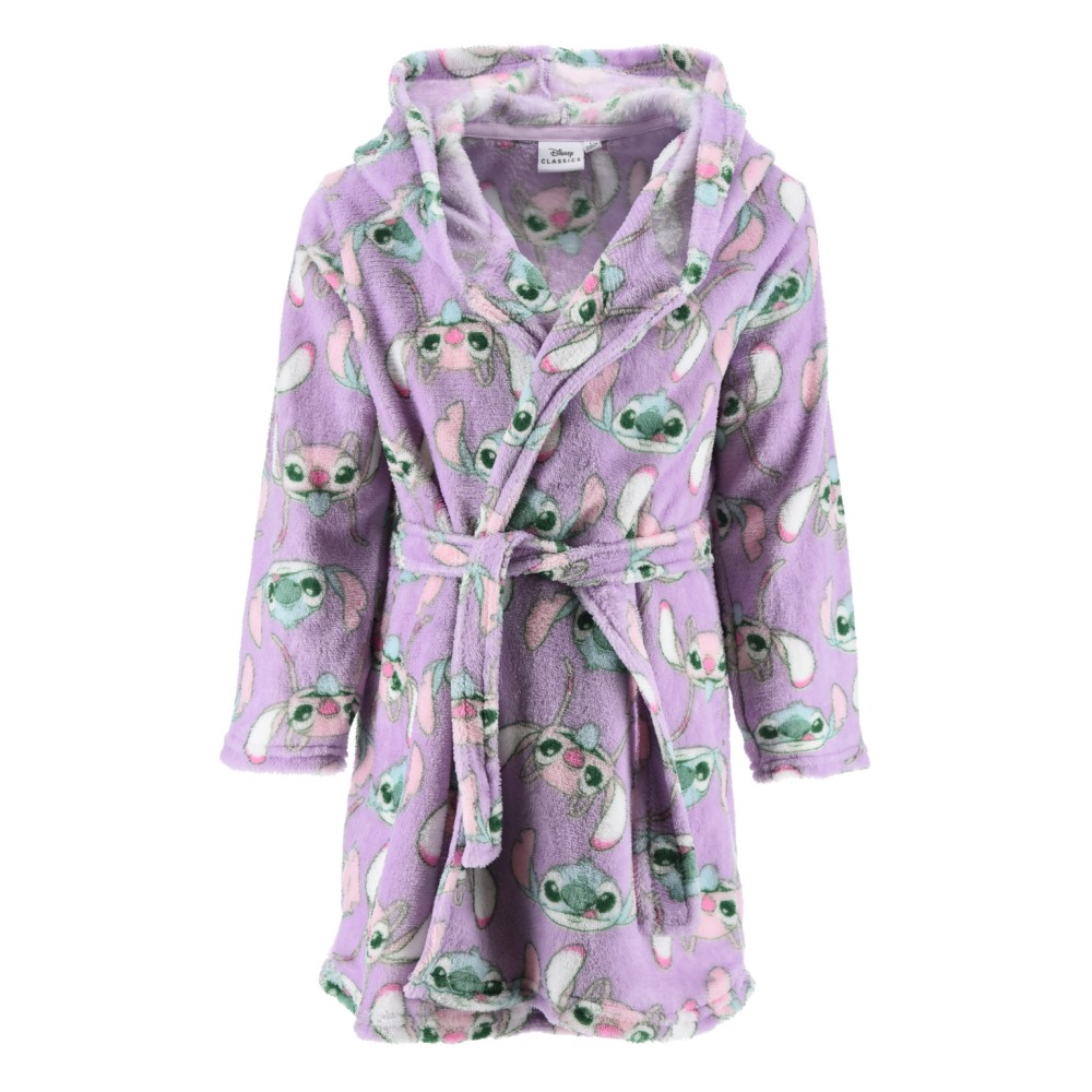 Disney Lilo and Stitch Alien Purple children's bathrobe 3-8 years