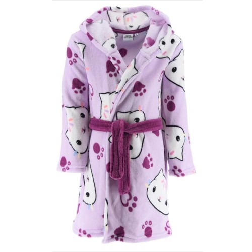 Gabby's Dollhouse Cat Purple children's bathrobe 6 years / 116 cm