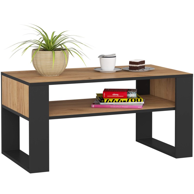 STOLIK KAWOWY DOMI DĄB CRAFT / CZARNY STOLIK KAWOWY DOMI DĄB CRAFT / CZARNY