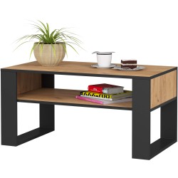 STOLIK KAWOWY DOMI DĄB CRAFT / CZARNY