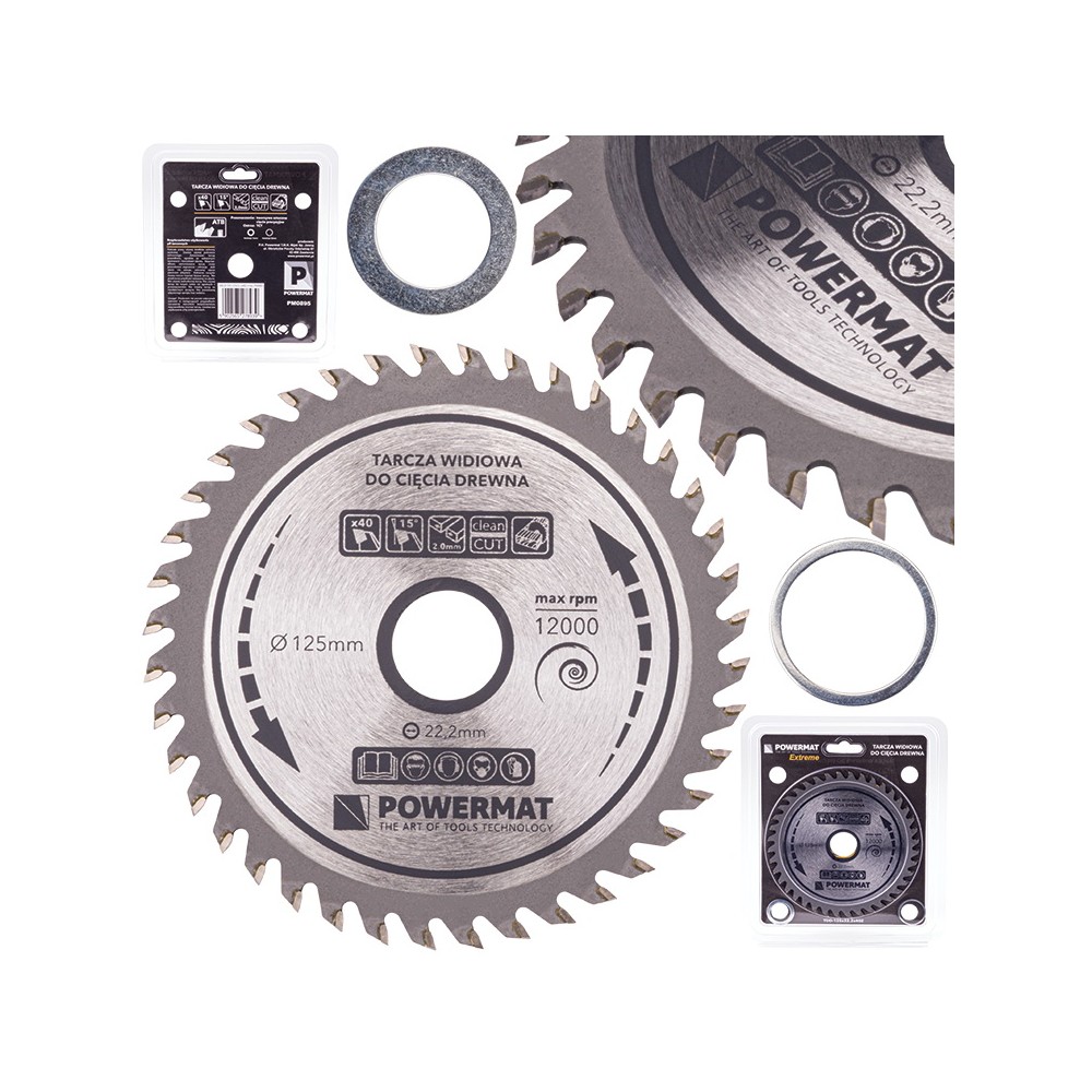 Tarcza widiowa do drewna 125x22.2 40z TDD-125x22.2x40Z