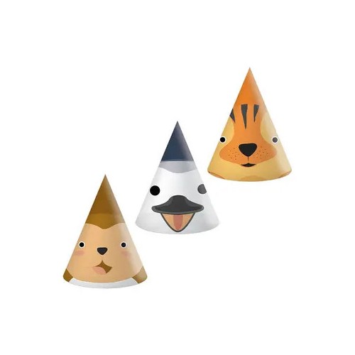 Animals Zoo party hat, 6 pcs FSC
