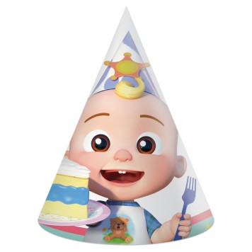 Cocomelon Birthday party hat, cap 6 pcs FSC