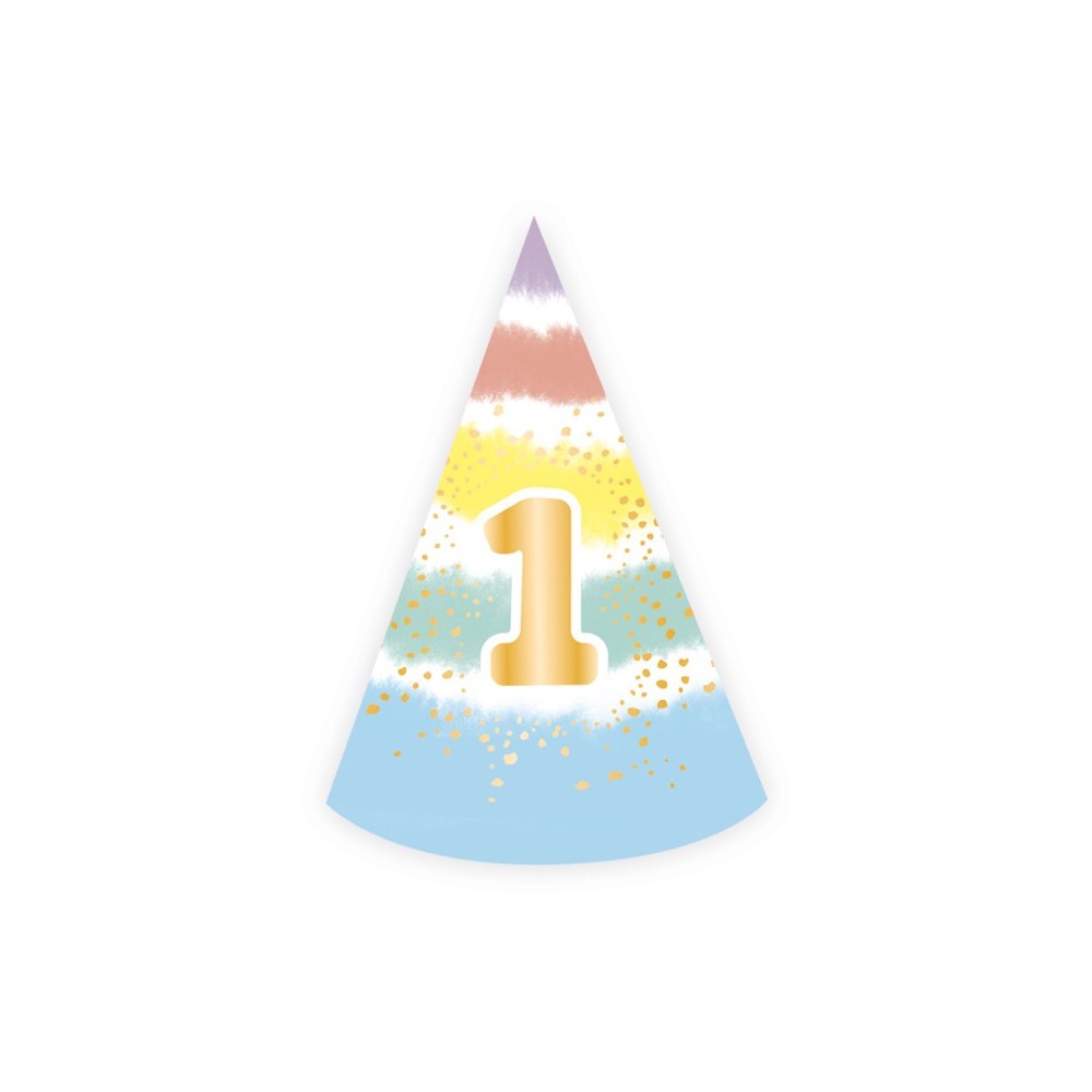 Baby Rainbow First Birthday Party Hat, Cone