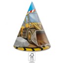 Construction Grabber party hat, tricorn 6 pcs FSC
