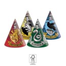 Harry Potter Hogwarts Houses Party Hat, Napoleon Hat 6 pcs FSC