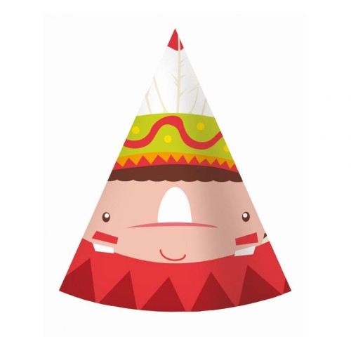 Indian Indian Party, party hat, shako 6 pcs