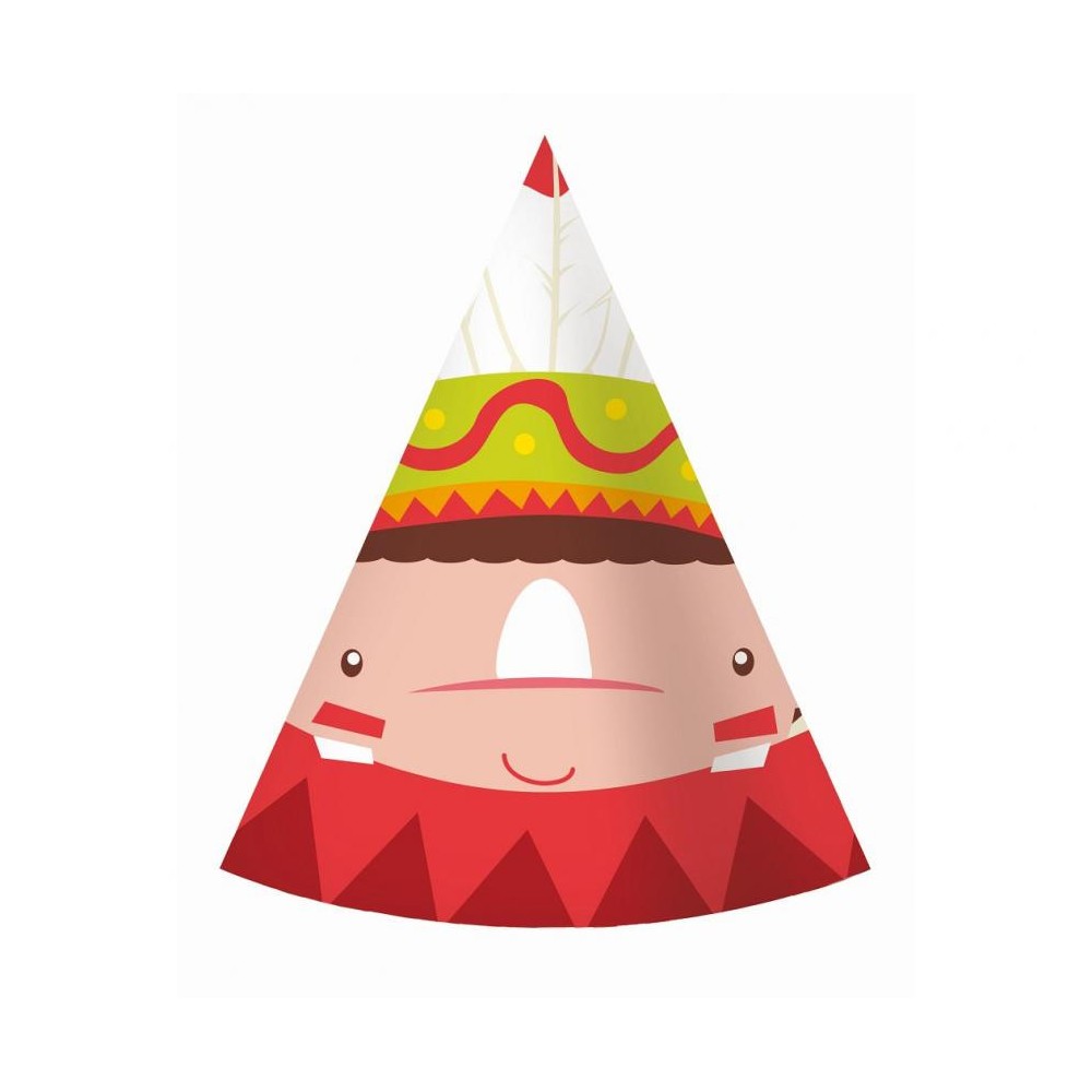 Indian Indian Party, party hat, shako 6 pcs