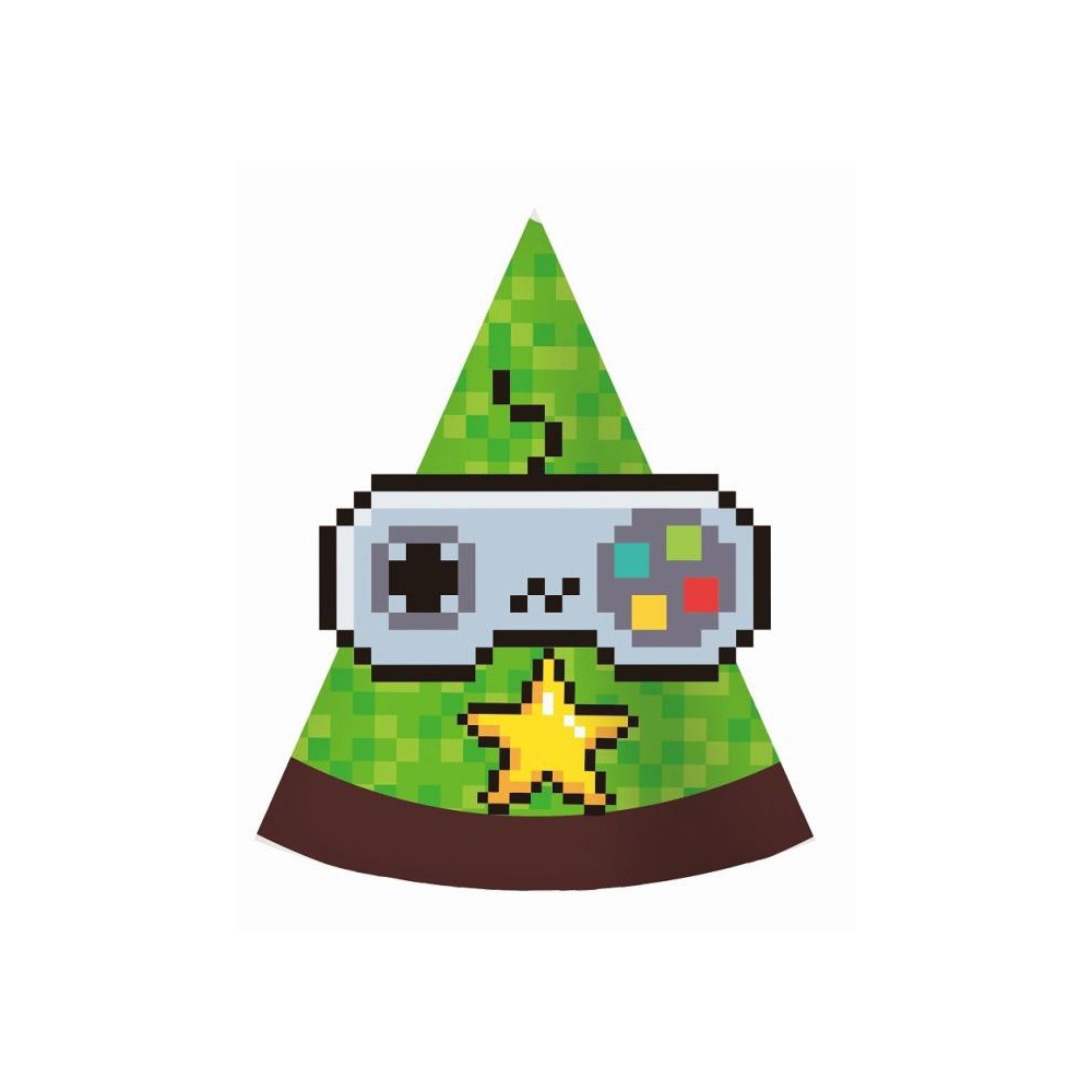 Gamer Game On Party Hat Toy, 6 pcs