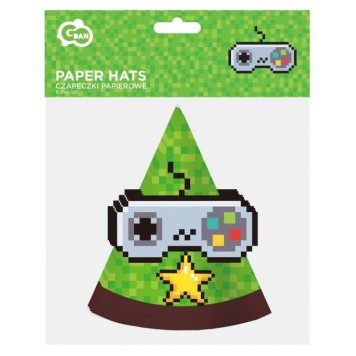 Gamer Game On Party Hat Toy, 6 pcs