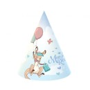 Kangaroo Kangaroo Happy Birthday party hat, 6 pcs