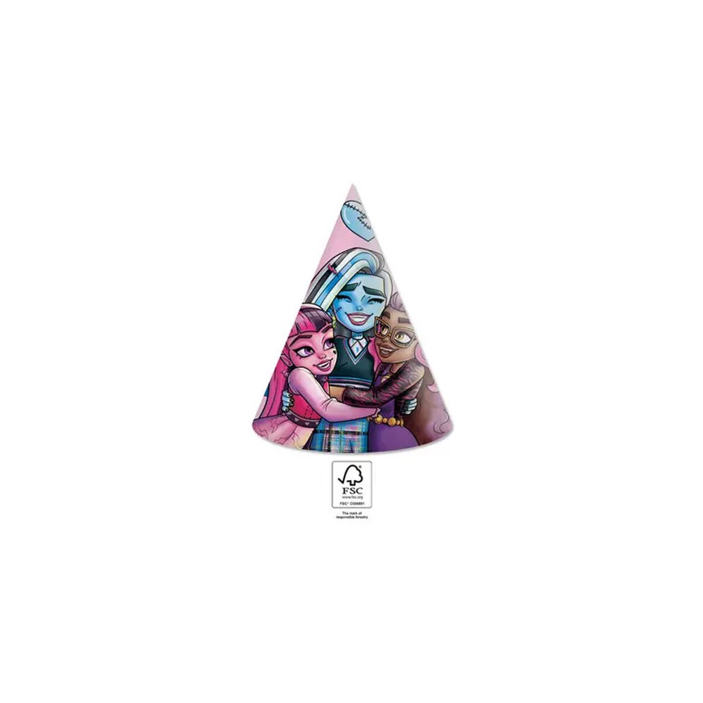 Monster High Friends party hat, shako 6 pcs FSC