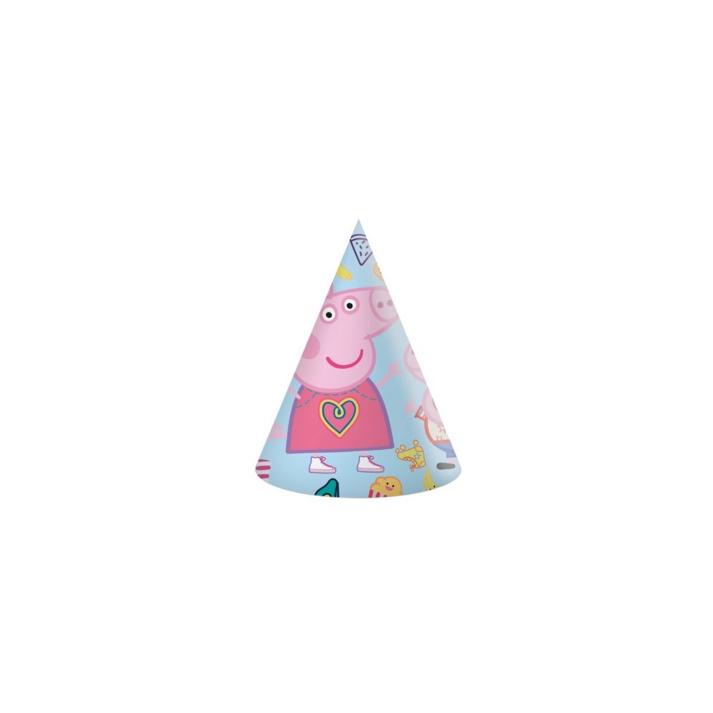 Peppa Pig Messy Play party hat, shako (set of 6)
