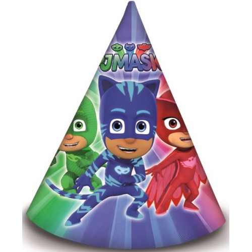 PJ Masks Trio party hat, bicorne 6 pcs