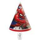 Spiderman Crime Fighter party hat, tricorn 6 pcs FSC