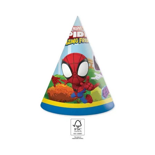 Spiderman Spidey  party hat, shako 6 pcs FSC