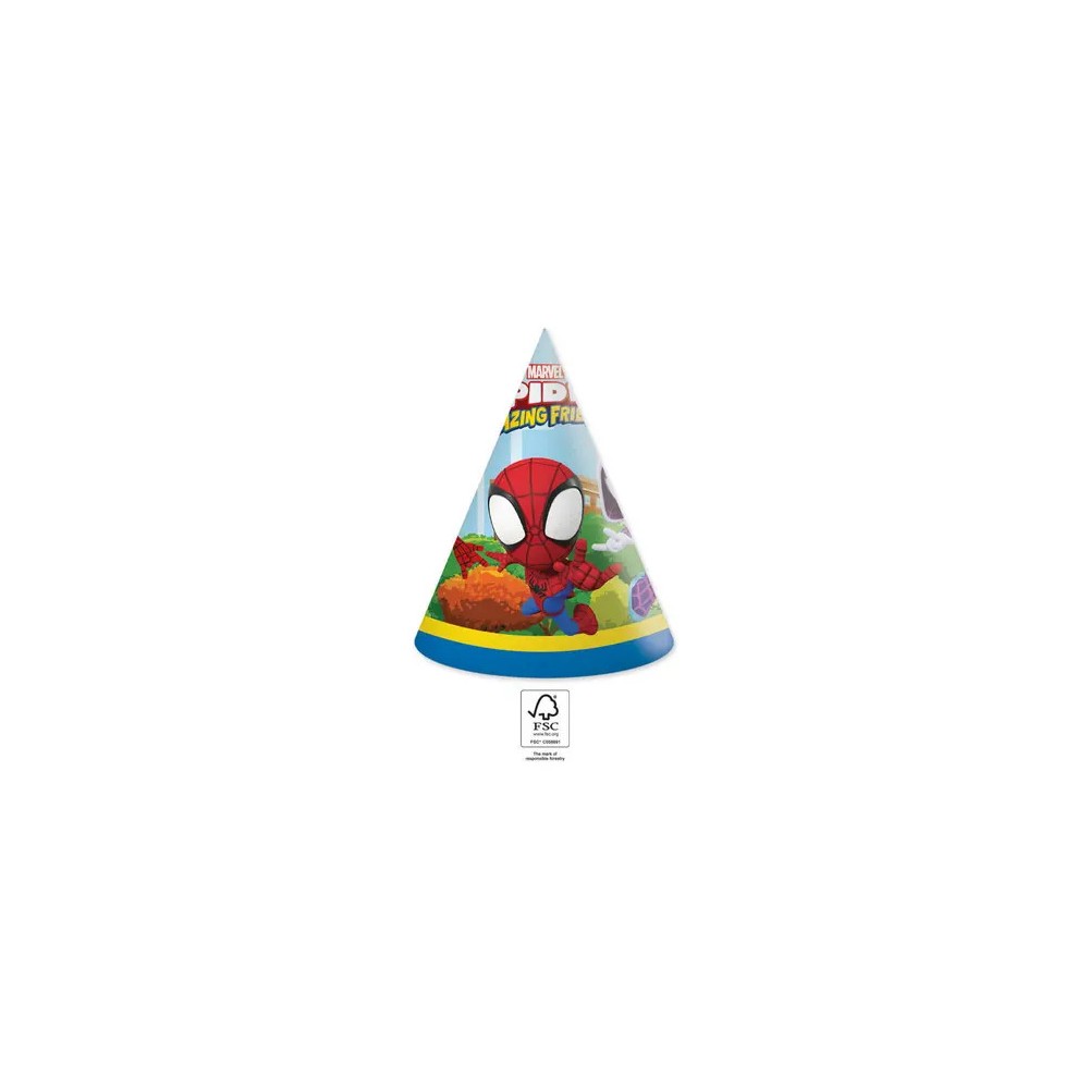 Spiderman Spidey  party hat, shako 6 pcs FSC