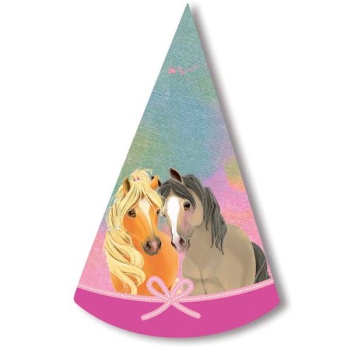 Horses Pretty Pony party hat, cone-shaped, 8 pcs