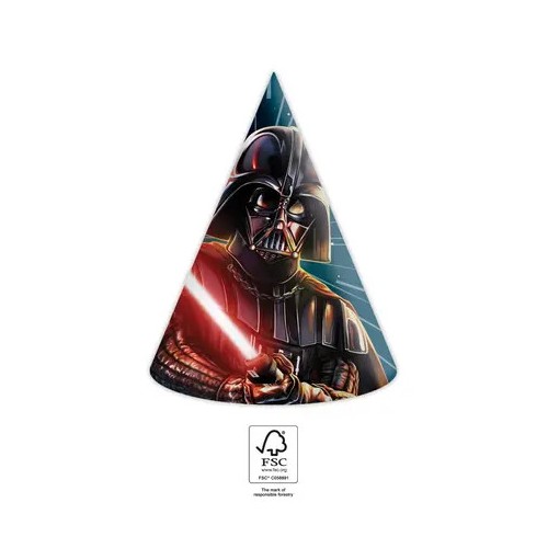 Star Wars Galaxy party hat, cone 6 pcs FSC