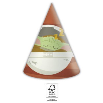 Star Wars The Mandalorian party hat, tricorn 6 pcs FSC