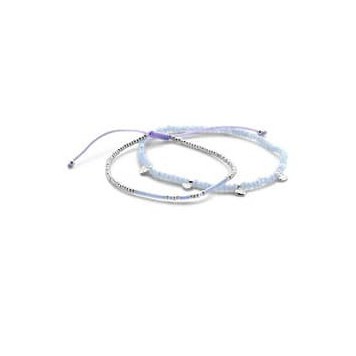 Victoria Silver Beaded Love Bracelet