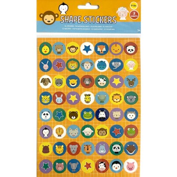 Animals shape sticker set 2 sheets