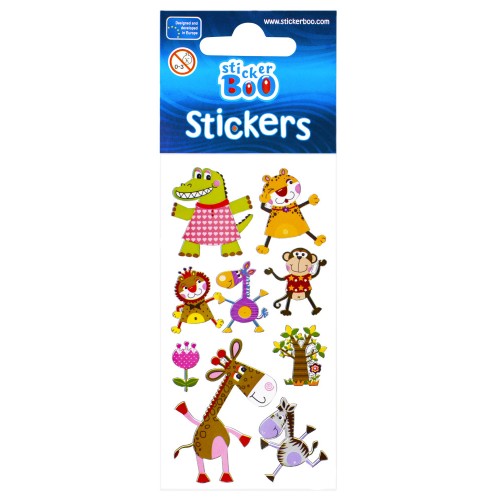 Animals sticker with silver decoration