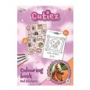 Animals Cutiez coloring book with stickers 16 pages
