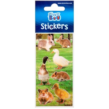 Animals sticker with silver decoration