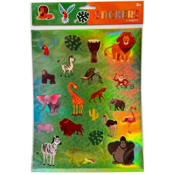 Animals Jungle holographic sticker