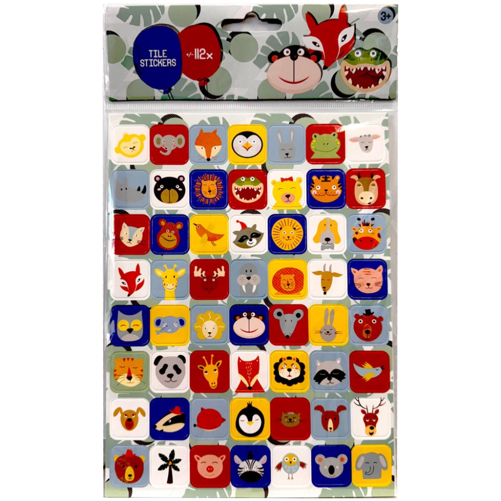 Animals Jungle sticker set 112 pcs