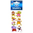 Animals sticker with silver decoration