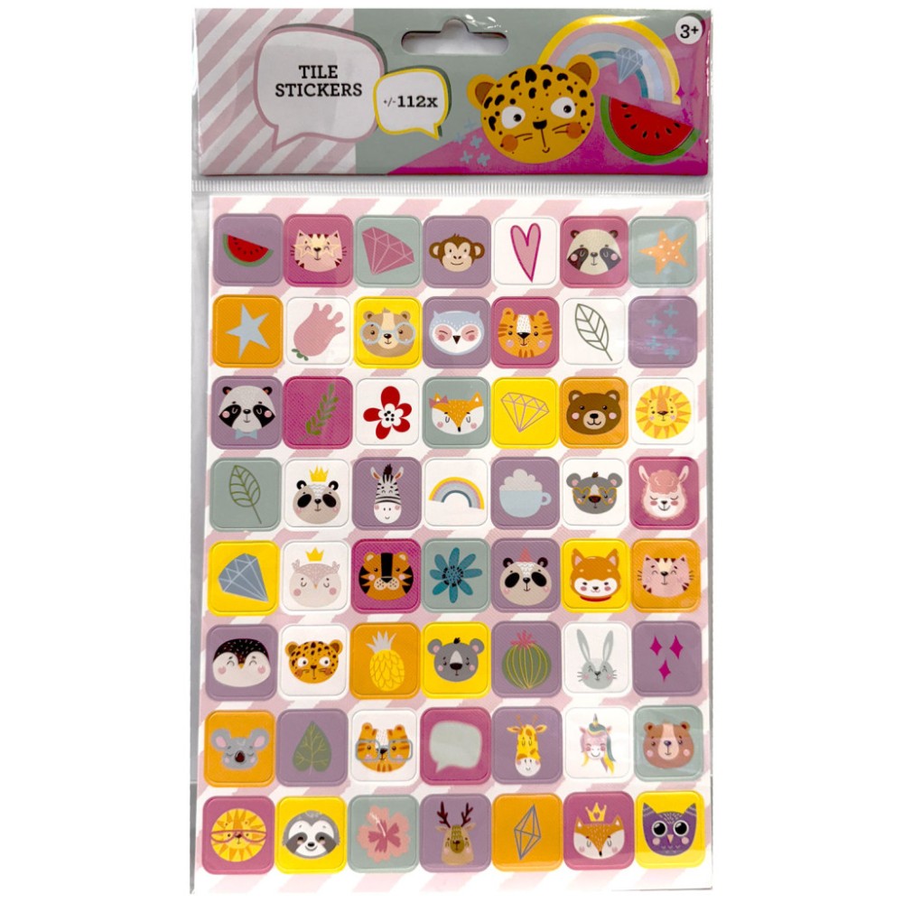 Animals Melon sticker set 112 pcs