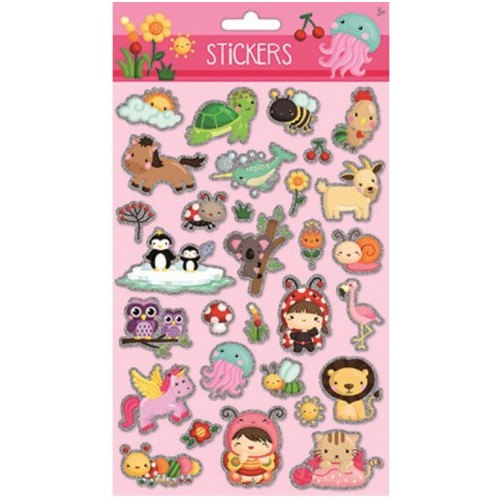 Animals holographic foam sticker