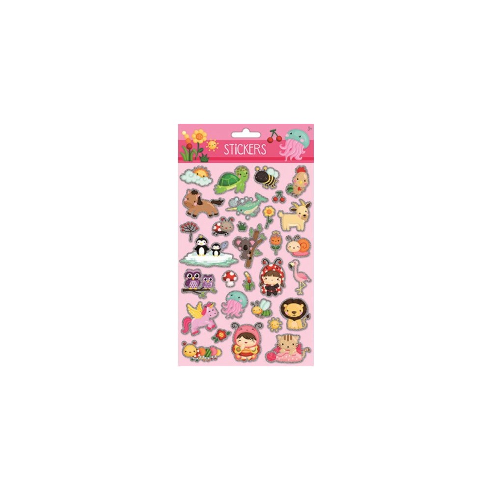 Animals holographic foam sticker