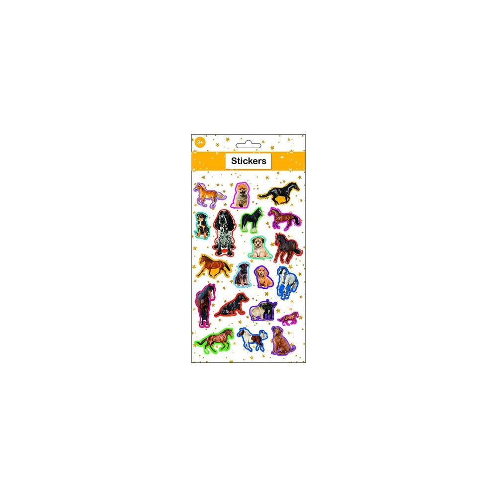 Animals puffy foam sticker set