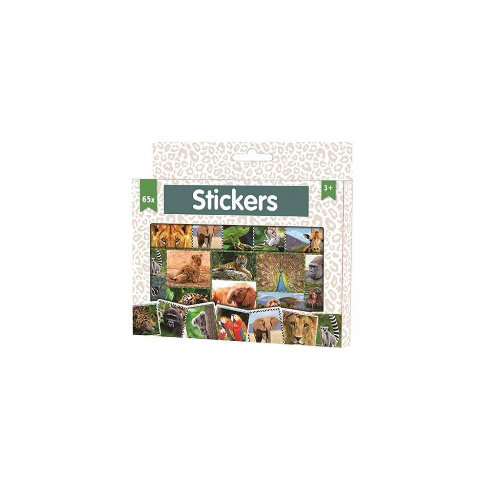 Animals Safari sticker set in box 65 pieces