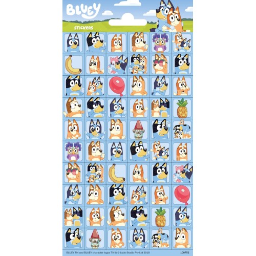 Bluey Bingo mini sticker set