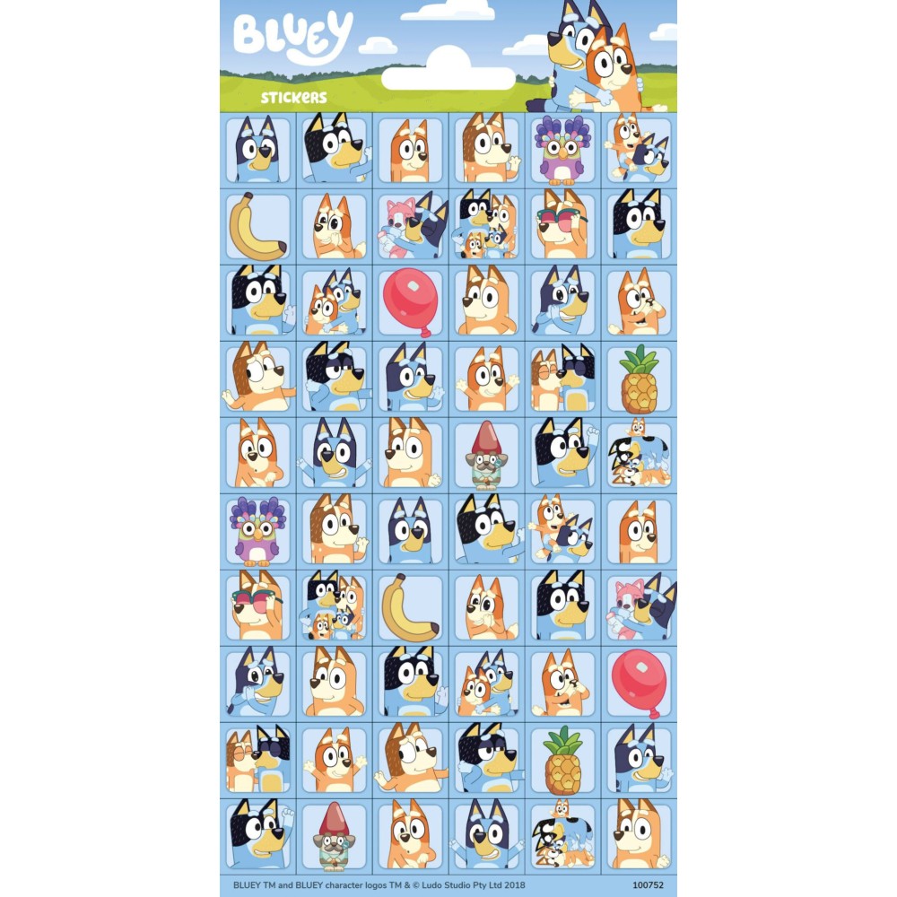 Bluey Bingo mini sticker set