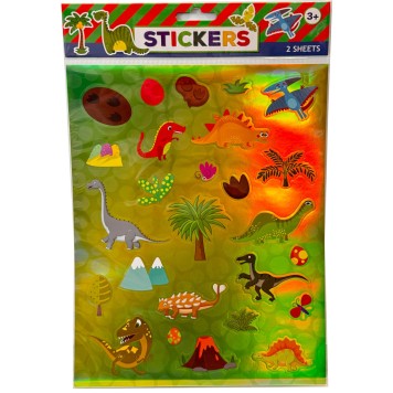 Dinosaur Habitat holographic sticker