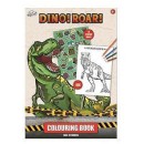 Dinosaur Roar coloring book with stickers 16 pages