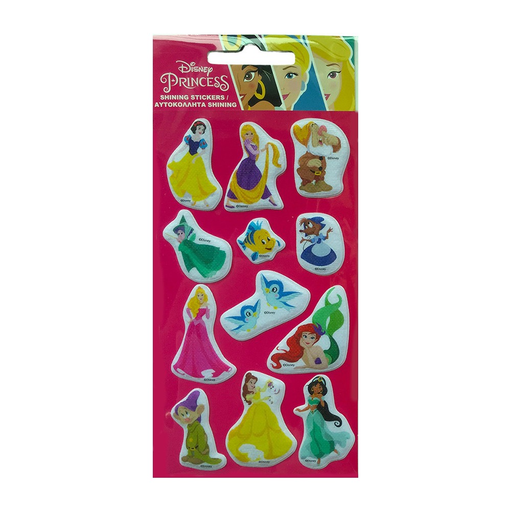 Disney Princess Friends Disney Princess Glittery Puffy Foam Sticker Set