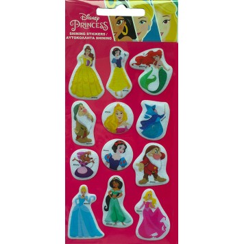 Disney Princess Pink Disney Princess Glittery Puffy Foam Sticker Set