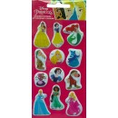 Disney Princess Pink Disney Princess Glittery Puffy Foam Sticker Set