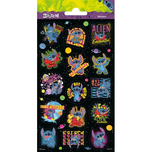 Disney Lilo and Stitch Extrovert glitter sticker set