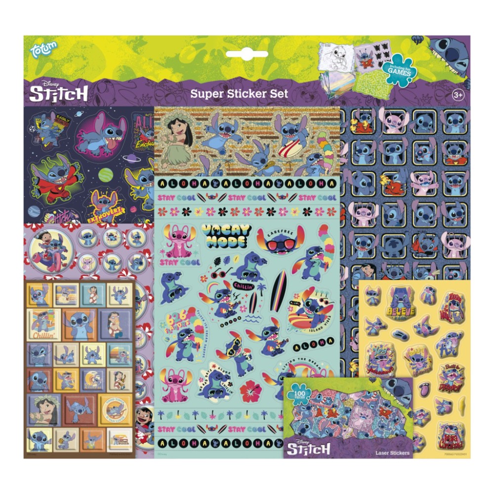 Disney Lilo and Stitch Extrovert Super sticker set with game