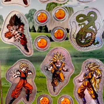 Dragon Ball Progress holographic sticker set